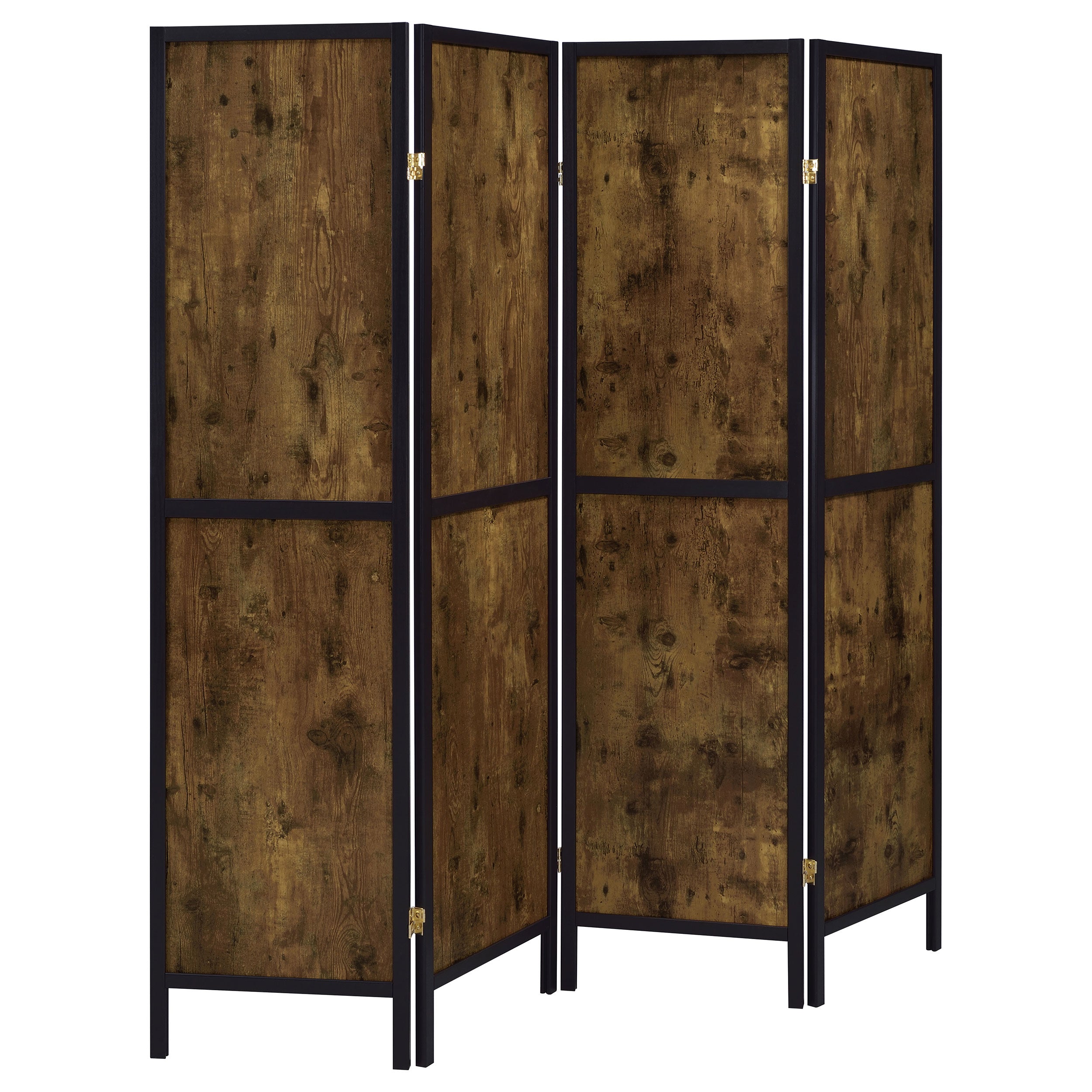 Deepika 4-Panel Room Divider Folding Screen Rustic Nutmeg-CoasterEveryday