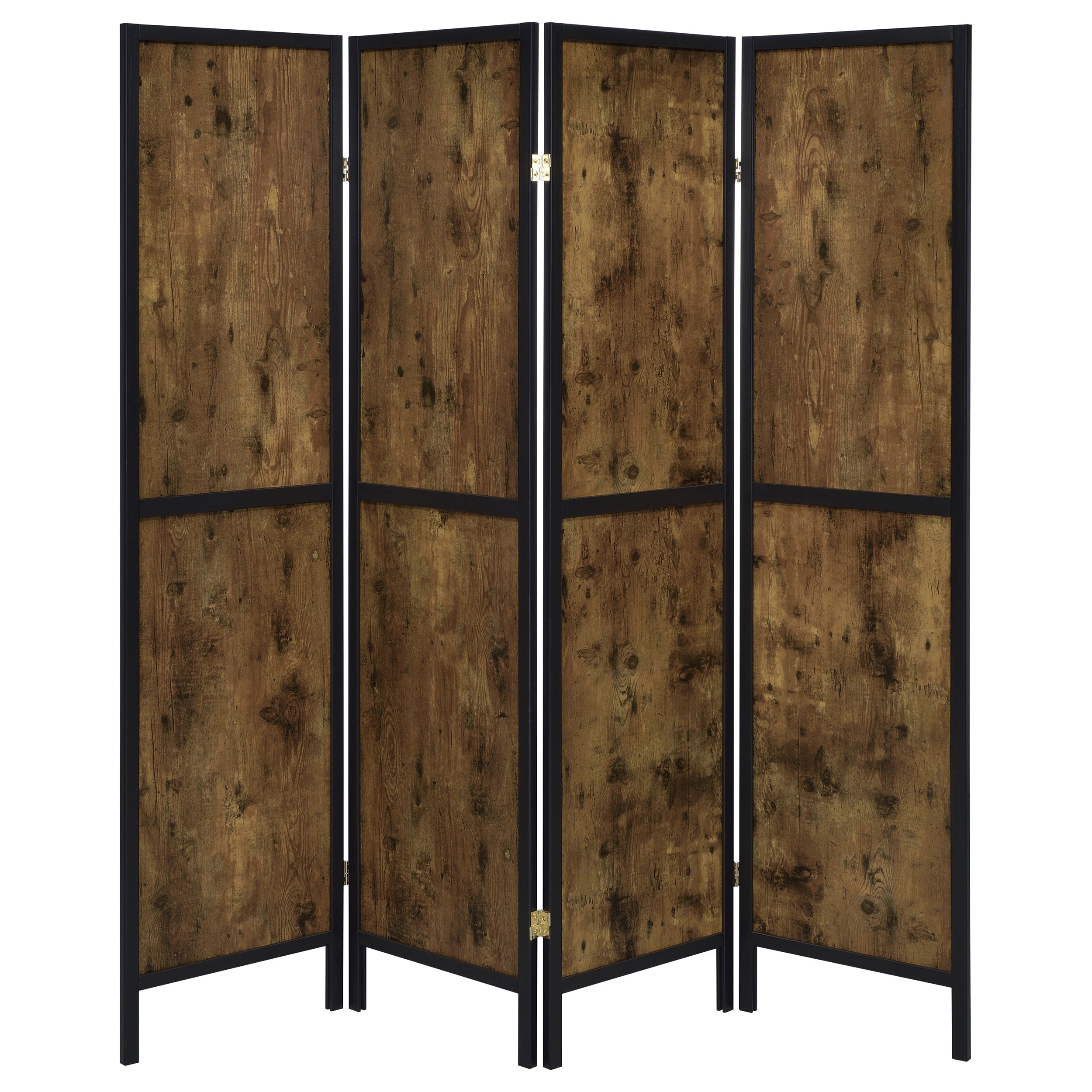 Deepika 4-Panel Room Divider Folding Screen Rustic Nutmeg-CoasterEveryday