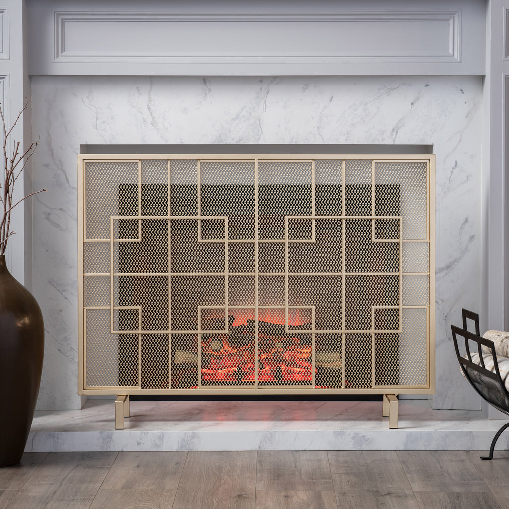 Dorothy Modern Iron Fire Screen
