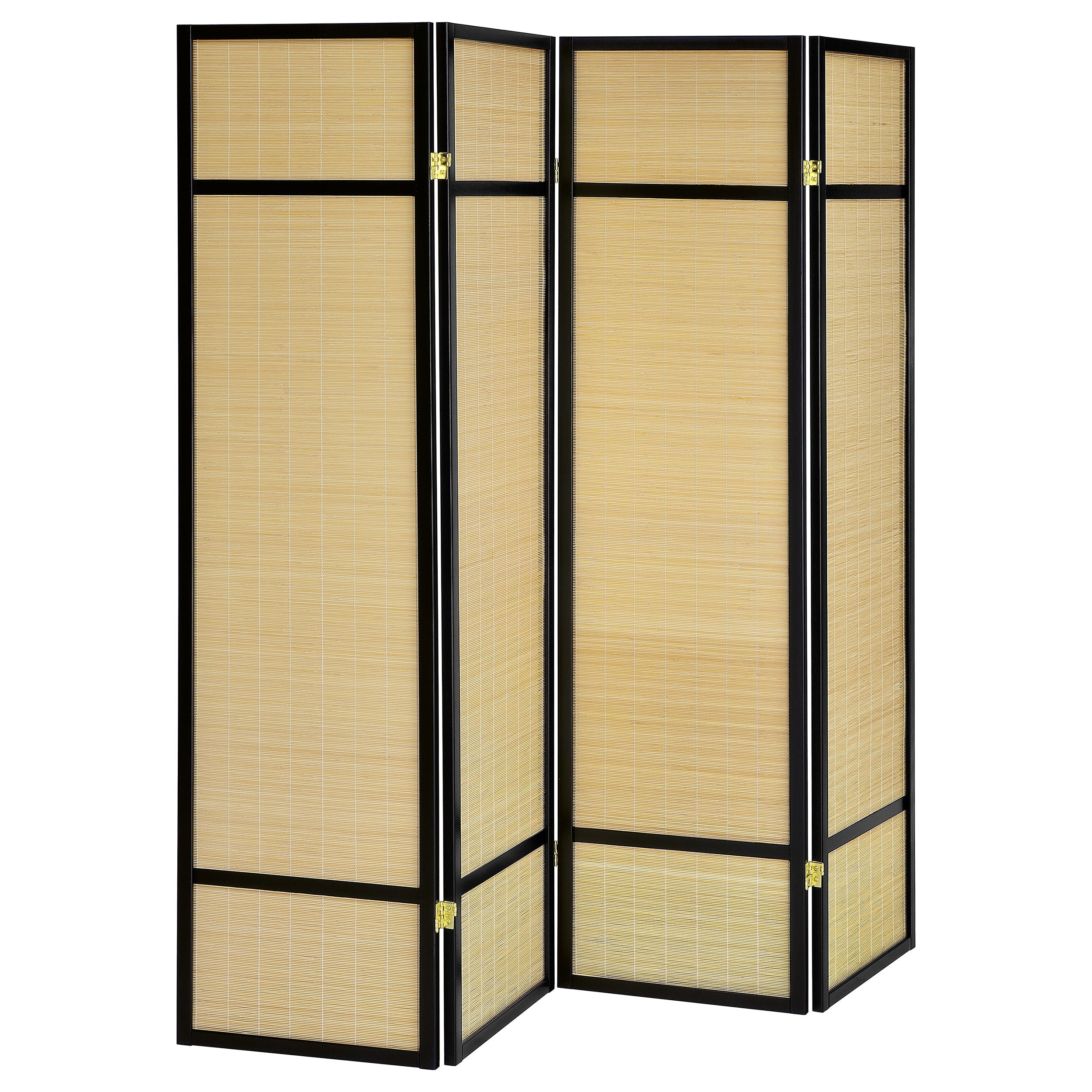 Pearce 4-panel Bamboo Room Divider Folding Screen Natural-