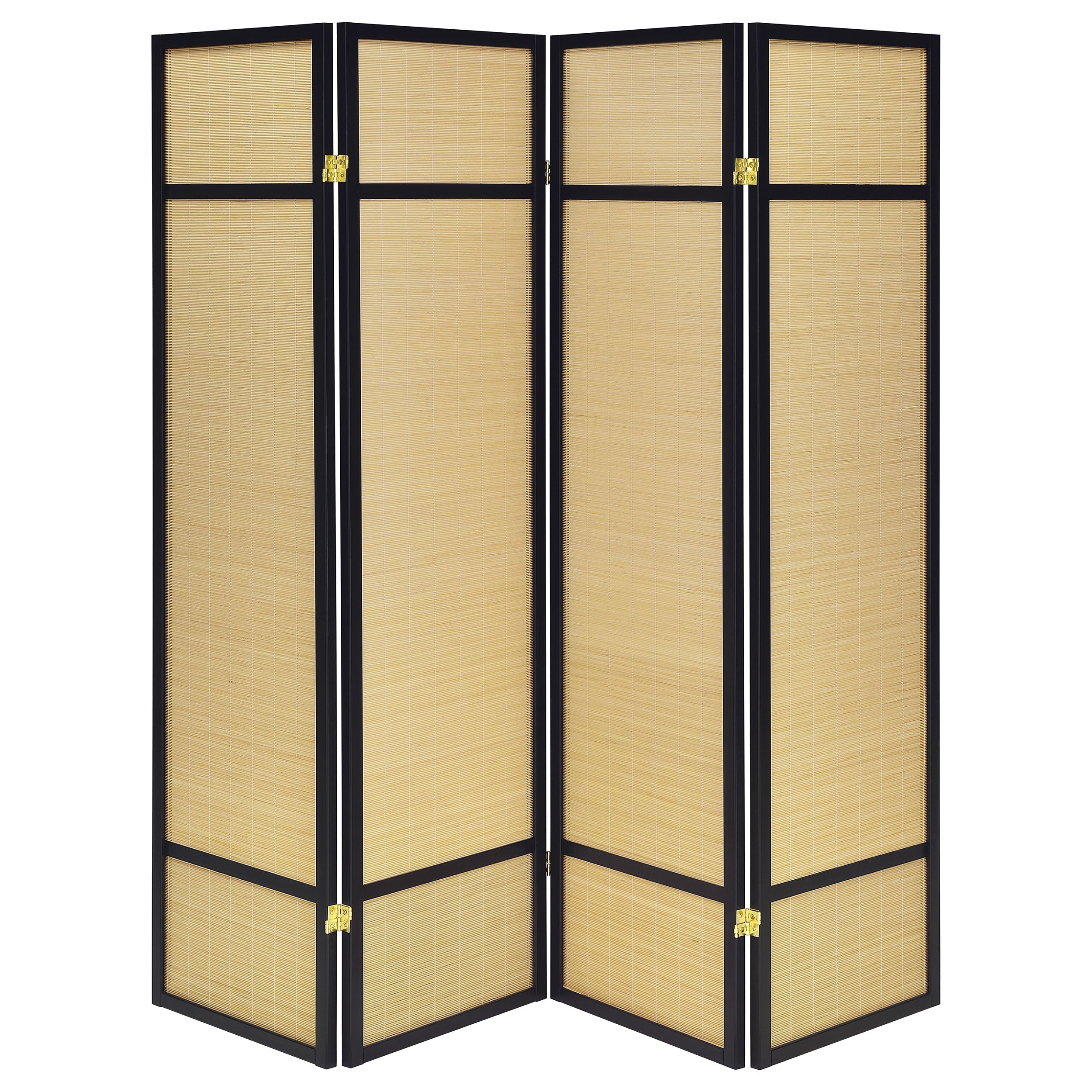 Pearce 4-panel Bamboo Room Divider Folding Screen Natural-