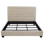 Copper Oatmeal Upholstered Eastern King Panel Bed