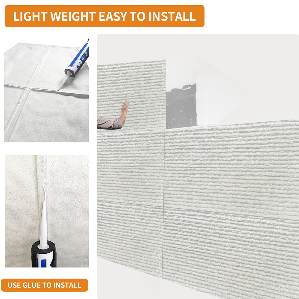 3D Faux Stone Wall Panels – 12 PCS PU Wainscoting Panel for Interior Wall Decor