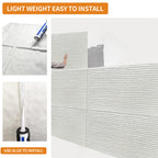 3D Faux Stone Wall Panels – 12 PCS PU Wainscoting Panel for Interior Wall Decor