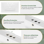 30-Inch Bathroom Vanity with Ceramic Sink - Modern