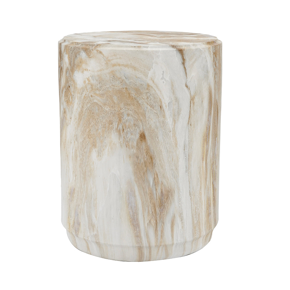 18.5-Inch Marble-Look Stool