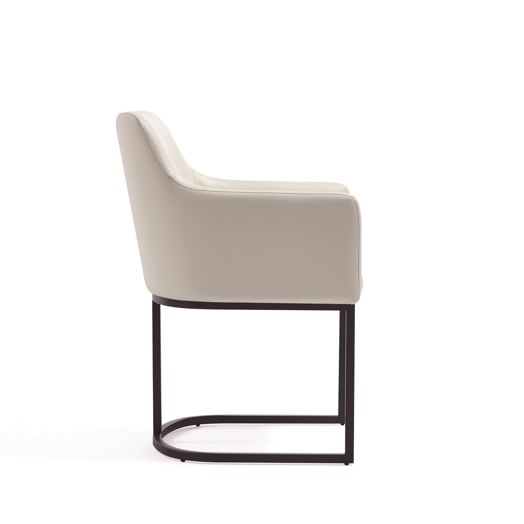 Serena Metal Vegan Leather Armchair