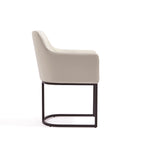 Serena Metal Vegan Leather Armchair