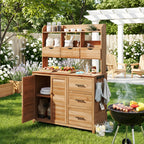 TOPMAX Farmhouse Patio Potting Bench