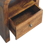 Solid Wood Darcy Nightstand with 1 Drawer and Open Shelf