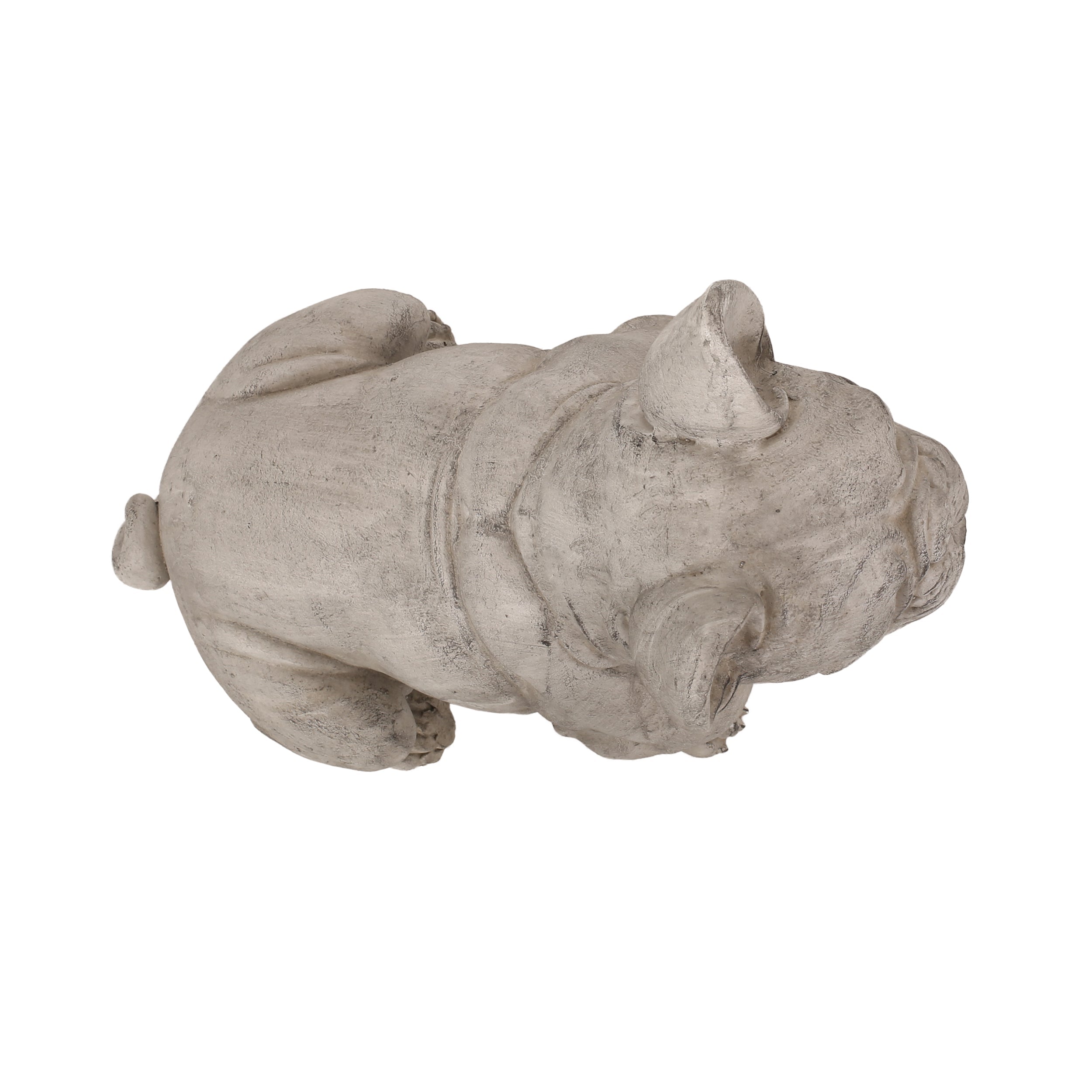 Dog Garden Sculpture, Outdoor French Bulldog Garden Statue, Rustic White
