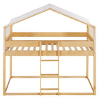 Twin Over Twin Wood Bunk Bed with Tent
