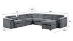 Harvey Modern Style Power Recliner Sleeper Sectional Sofa