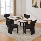 22.05" Wide Modern Upholstered Chenille Dining Chair Set of 4
