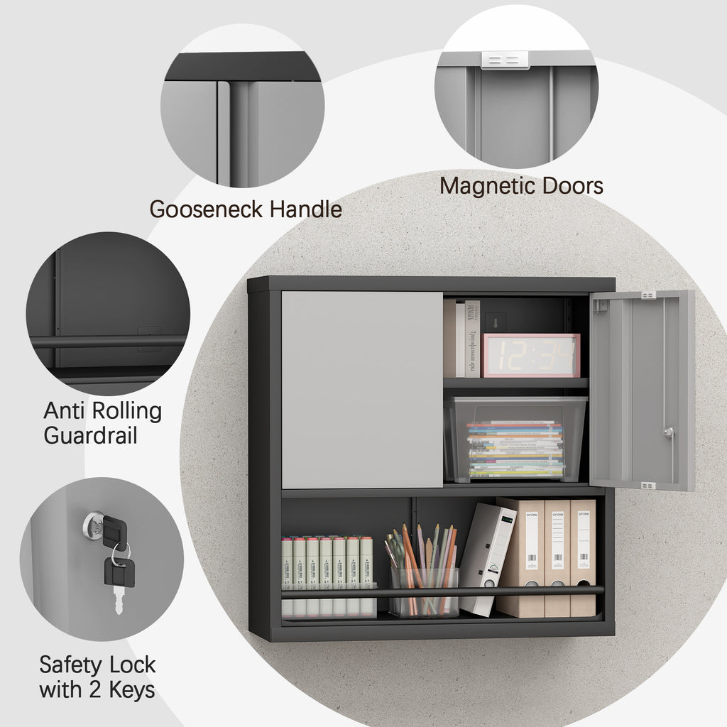 Metal Adjustable 2 Doors Storage Cabinet