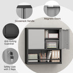Metal Adjustable 2 Doors Storage Cabinet