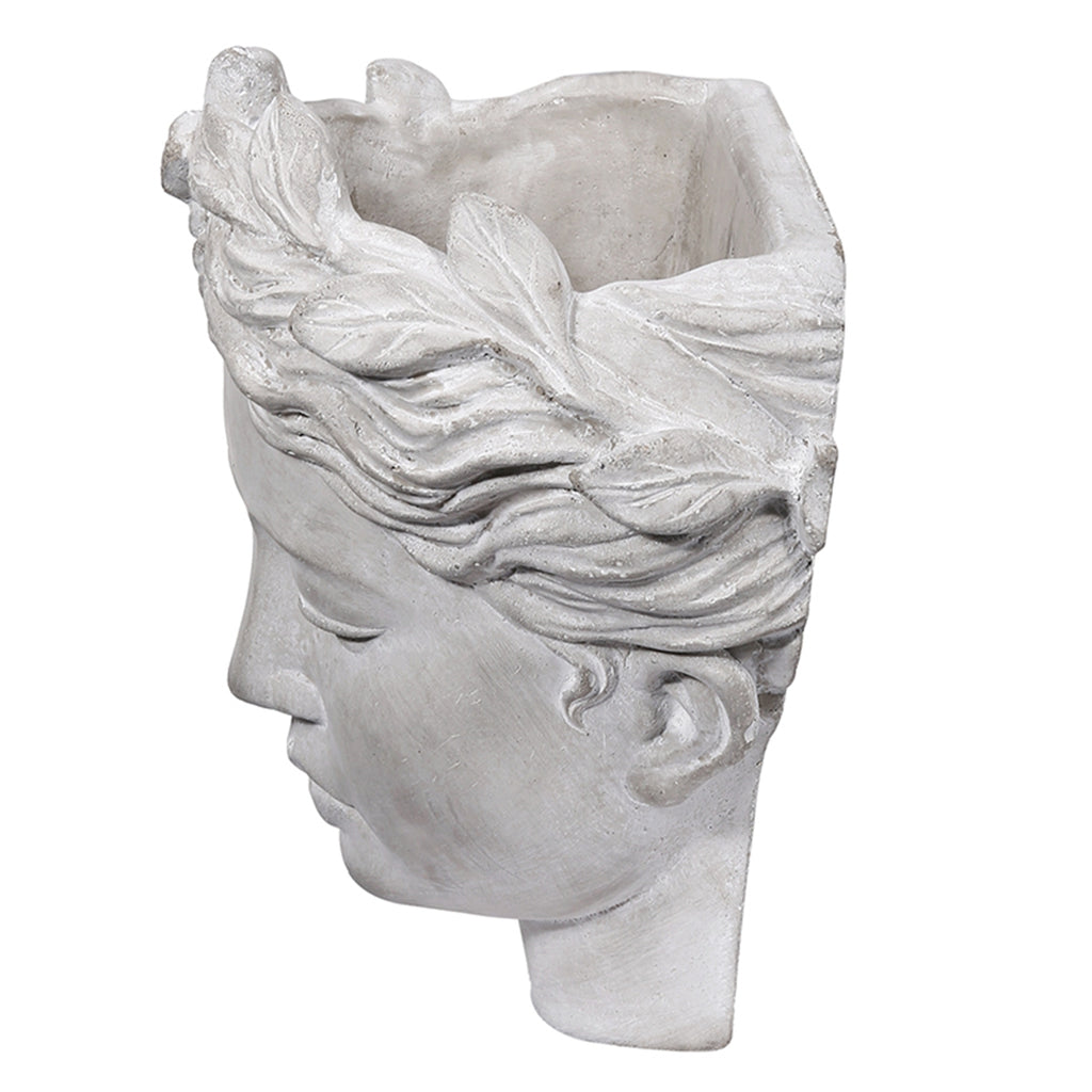Small Visage Cement Wall Planter Wall Vase