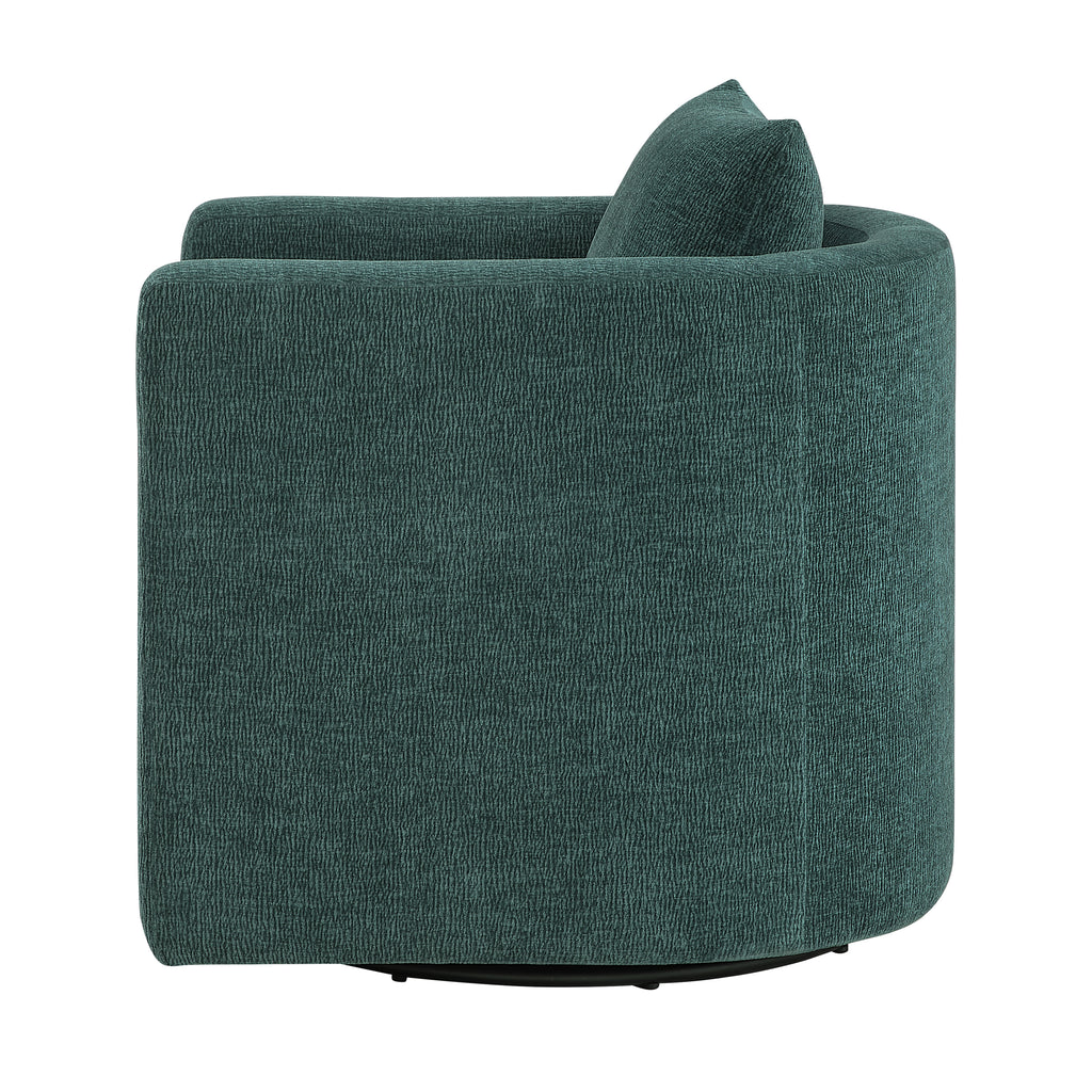 Sutton Peacock Swivel Barrel Chair