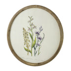Flora Print Round Frame Set of 4