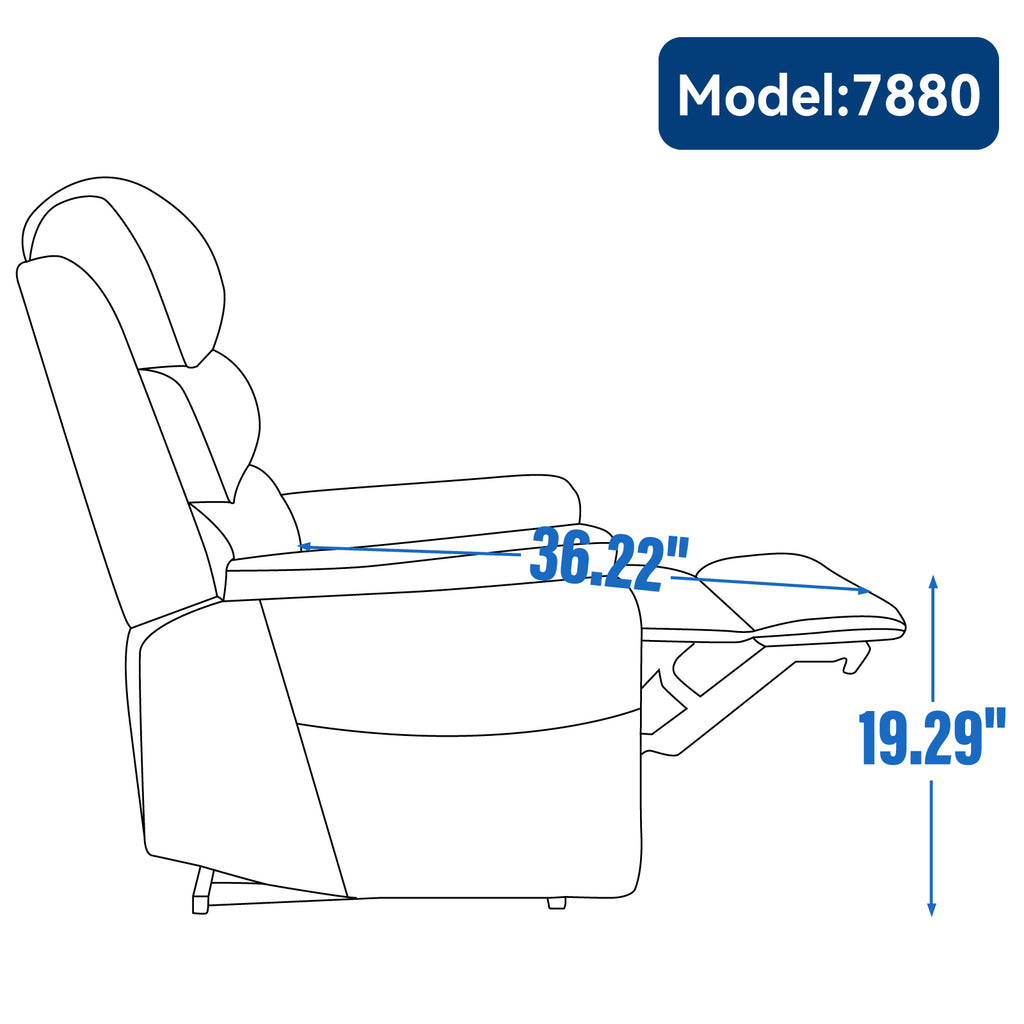 Grey Cat-proof Leather Dual Motor Power Lift Recliner Chair