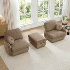 Chenille Cloud L-Shaped Loveseat Sofa