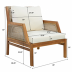 Acacia Wood Patio Furniture Club Chair