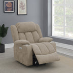 Beca Camel Upholstered Power Lift Recliner