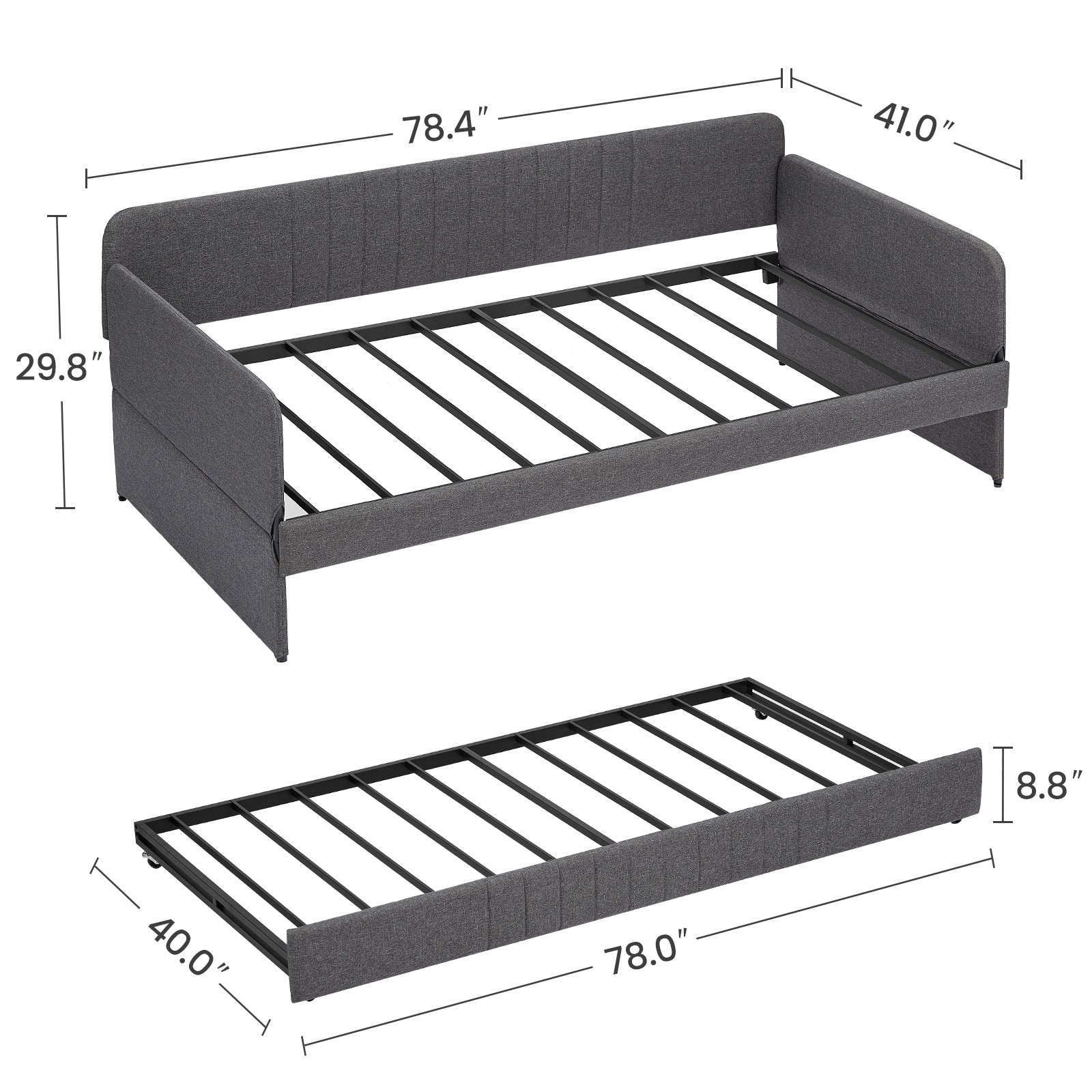 Daybed with Trundle Twin Size