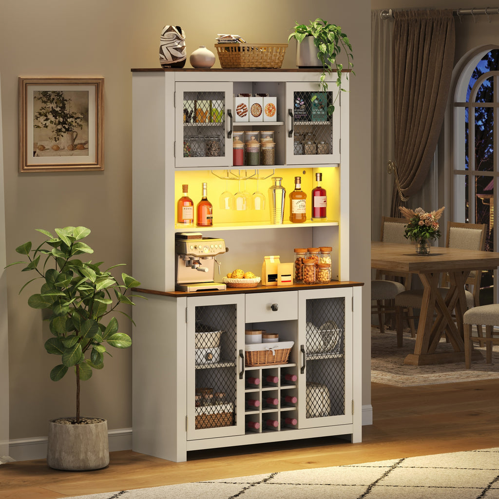 70.9" Kitchen Pantry Storage Cabinet