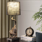 24" In Wildlife Old World Antique Bronze Capuchin Monkey Polyresin Table Lamp