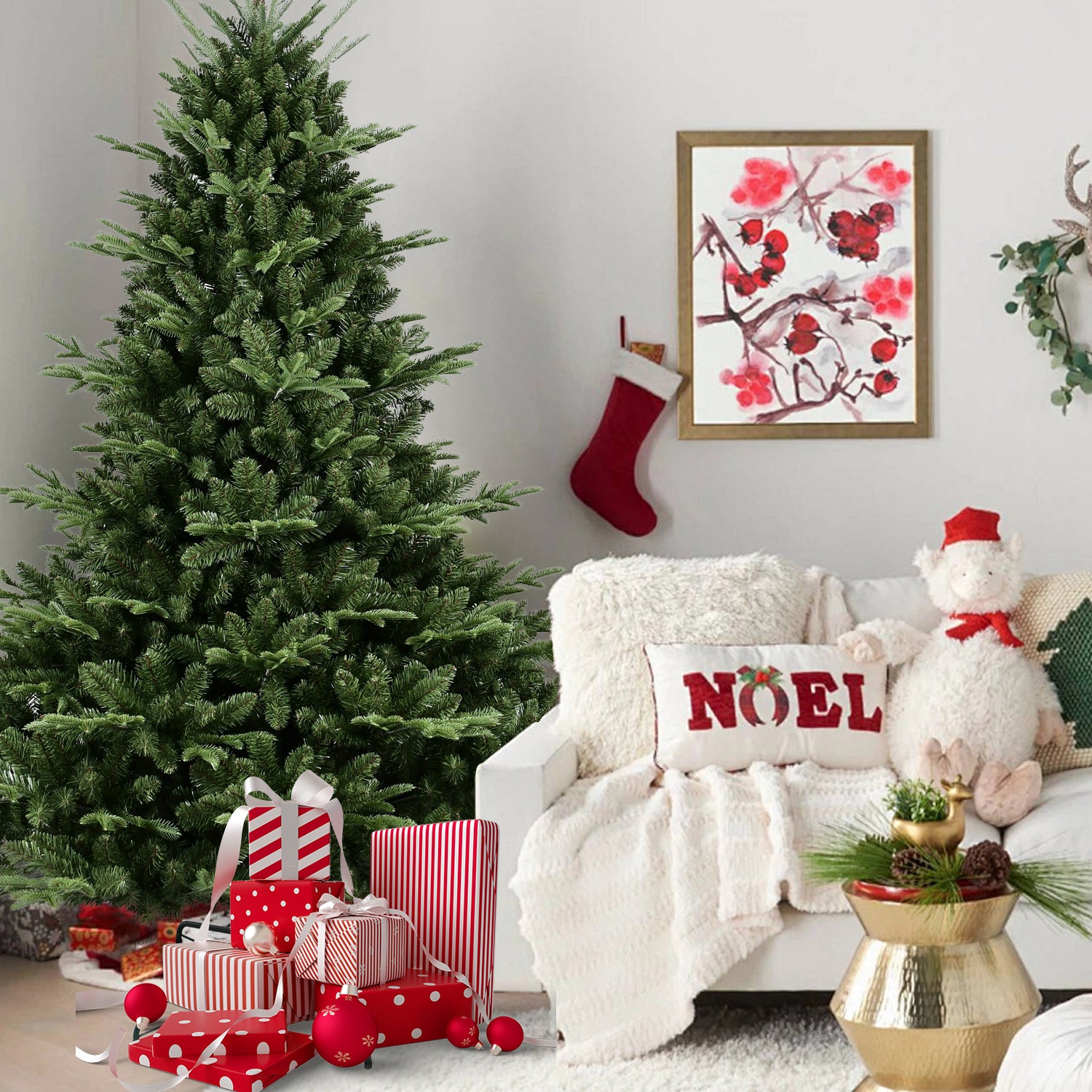 Full-Shaped 7.5FT Christmas Tree with 2441 Tips