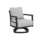 Modern Outdoor Fully Weld Swivel Lounge Chair – Premium Aluminum Frame in Ember