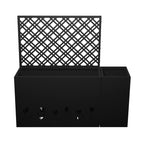 2-Piece Metal Planter Box with Trellis