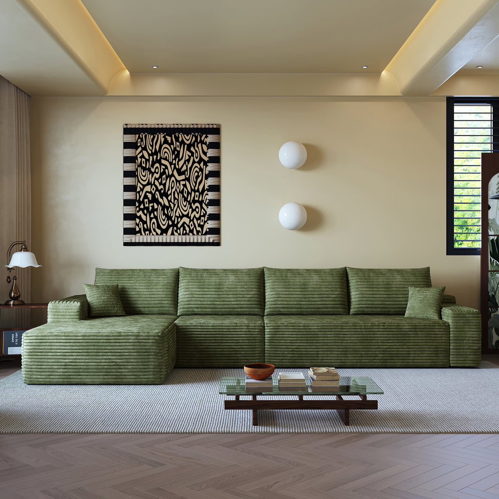 135" Cloud Sectional Couch with L-Shape Chaise