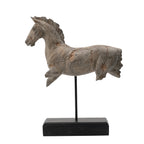 14" Antique Horse Statue On Stand