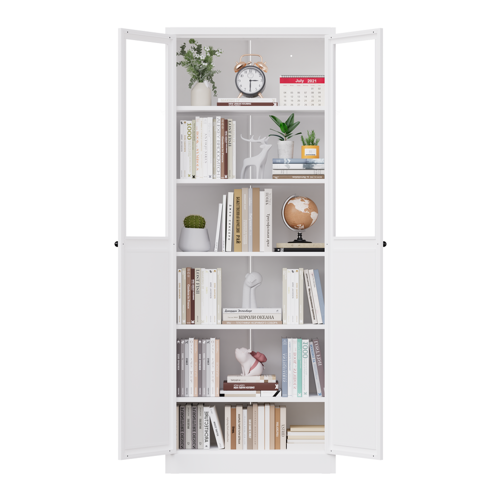 72" Metal Kitchen Pantry Cabinet with Doors & Shelves