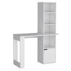 Iowa Computer Desk with 1-Cabinet and 4-Tier Bookcase