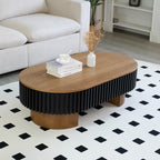 43.7" Oval Coffee Table With Hidden Storage