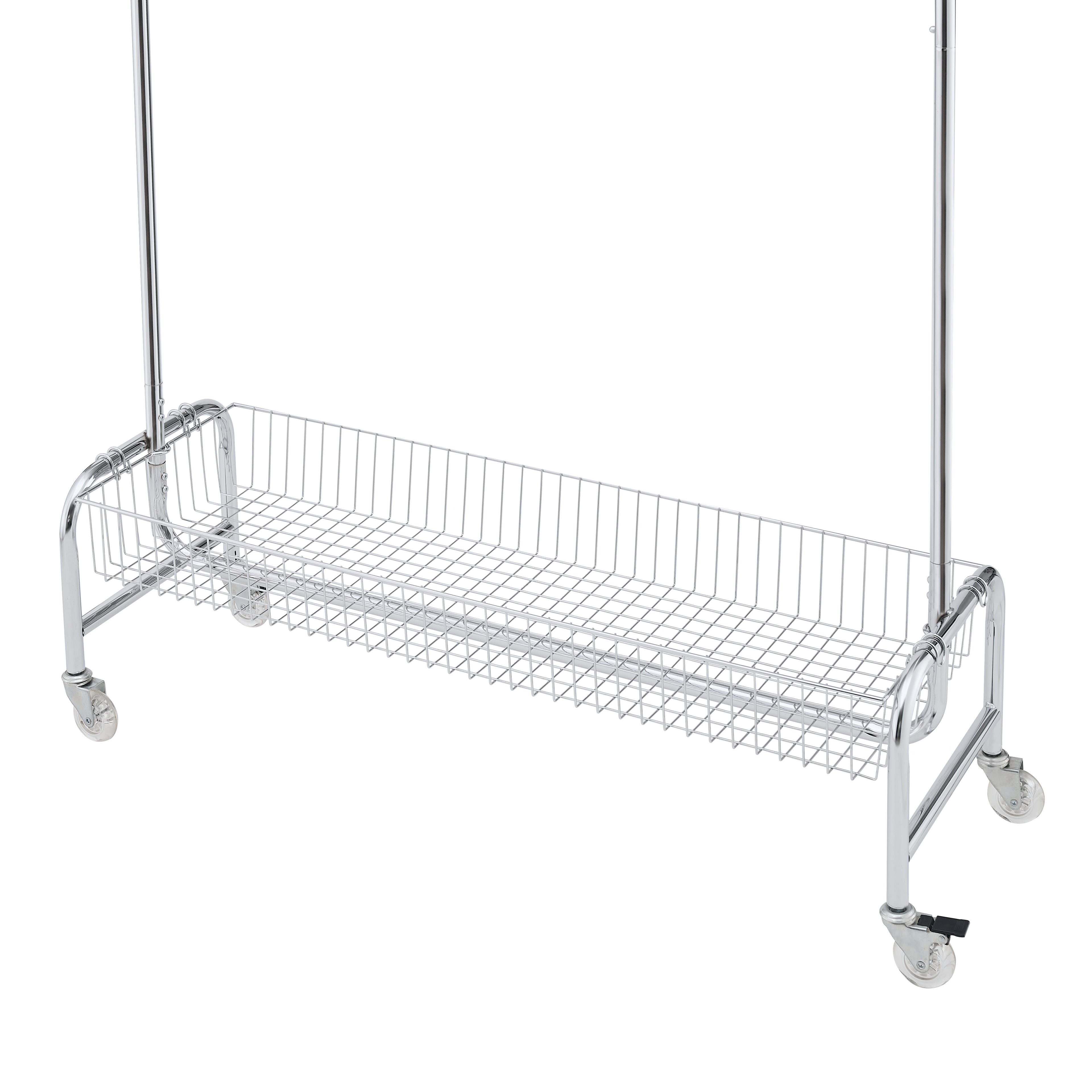 Garment Rack with Basket on Wheels
