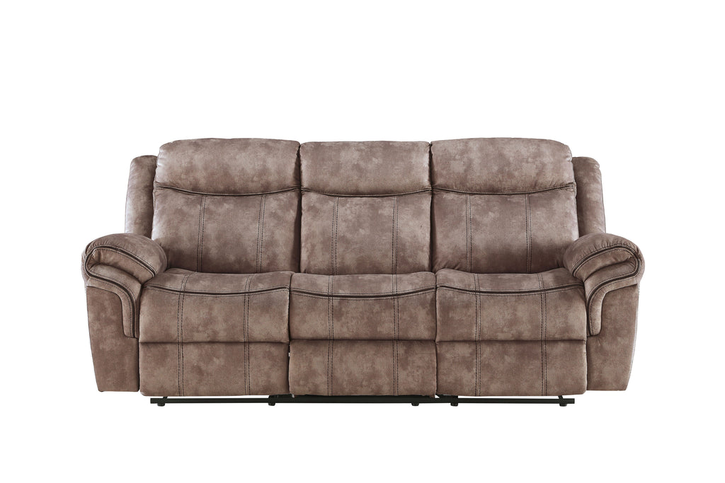 Zubaida Two Tone Chocolate Velvet 3PCS Recliner Living Room Set