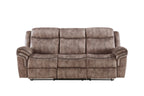 Zubaida Two Tone Chocolate Velvet 3PCS Recliner Living Room Set