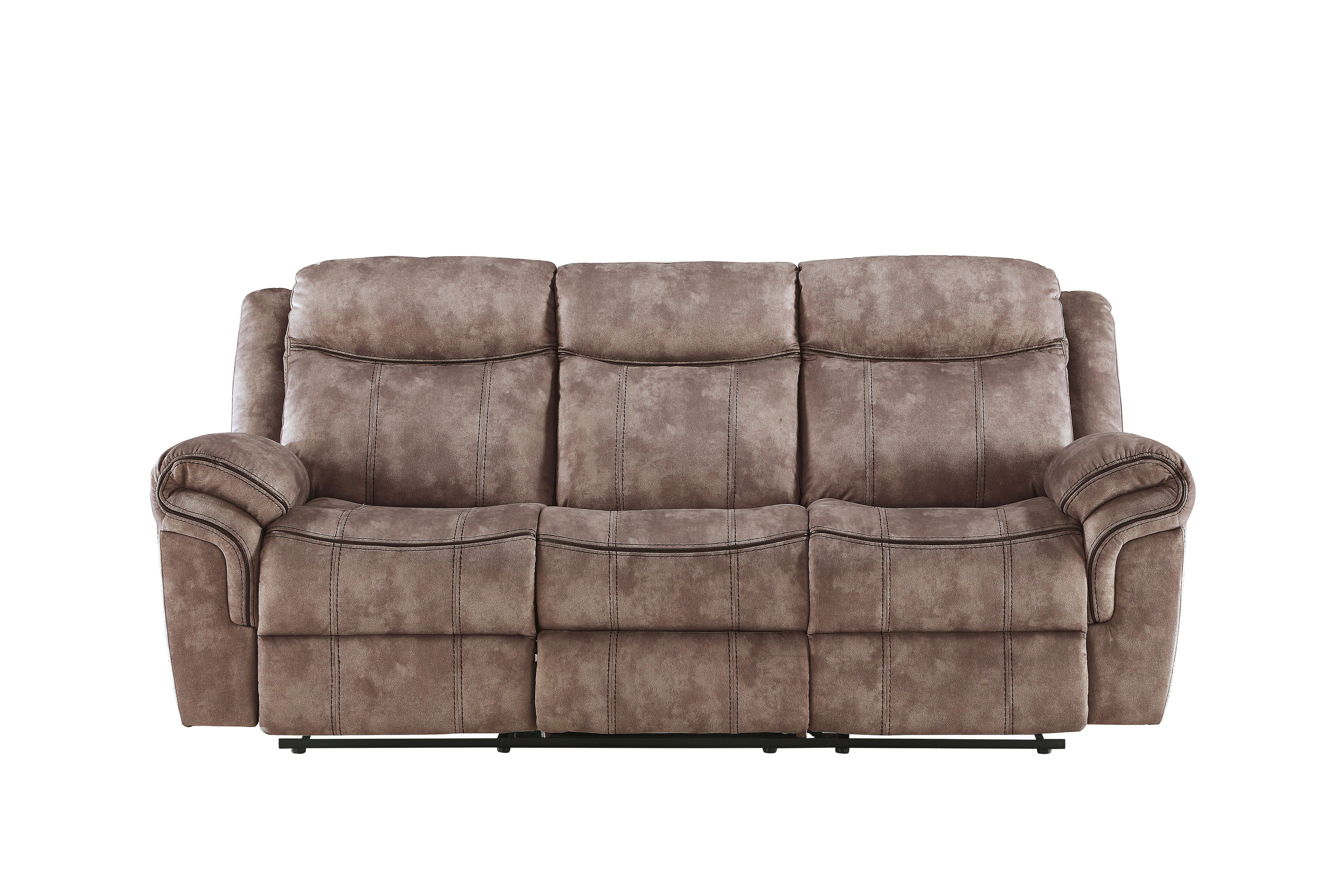 Zubaida Two Tone Chocolate Velvet 3PCS Recliner Living Room Set