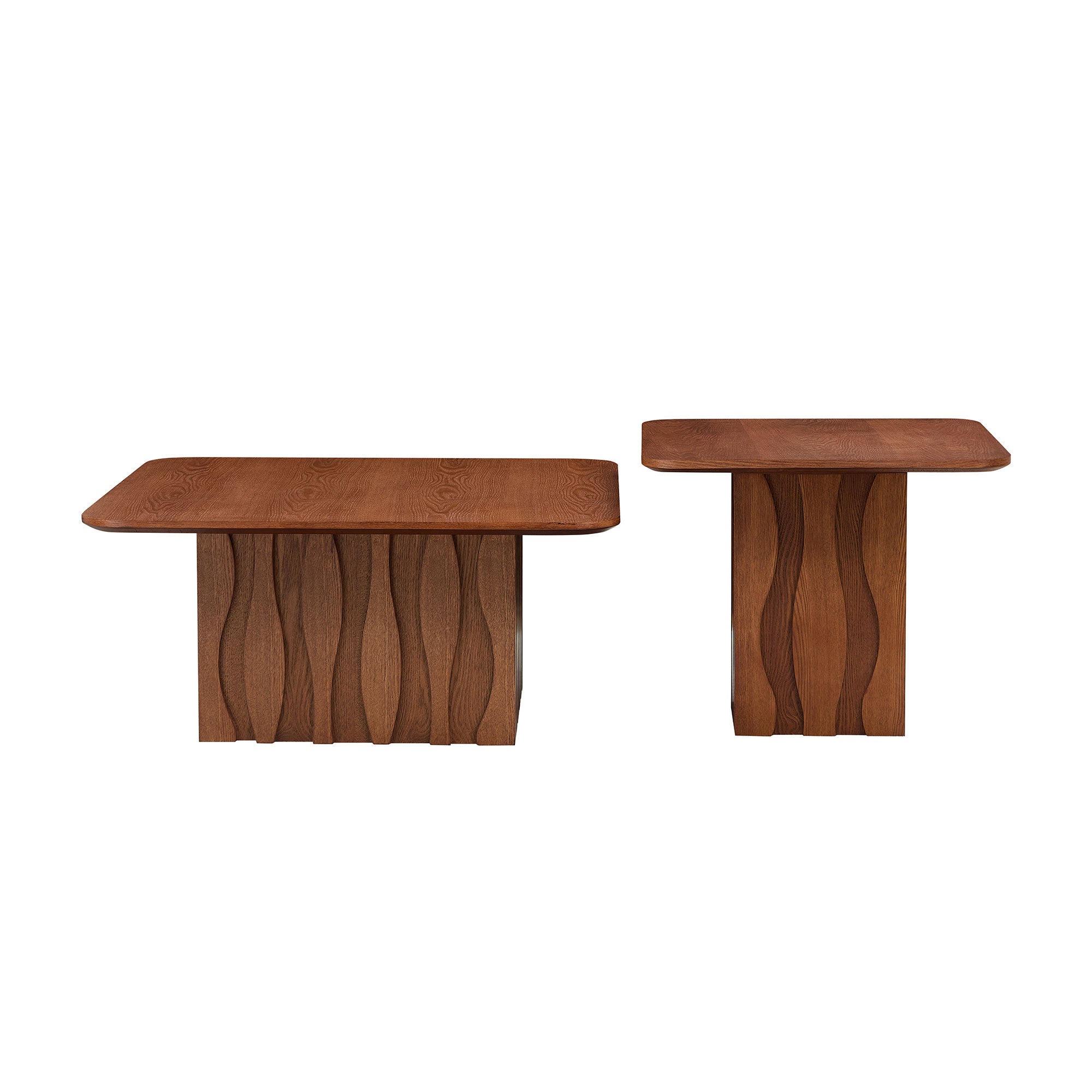 2-Piece Nesting Square Coffee Table Set
