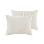 2 Pieces Twin Cable Knit Chenille Comforter Set