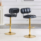 Set of 2 Modern Bar Stools with Adjustable Height