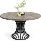 47" Farmhouse Round Dining Table for 4-6