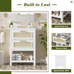 24" Bathroom Vanity with Integrated Ceramic Sink