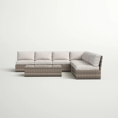 6-Piece Wicker Patio Seating Group with Cushions