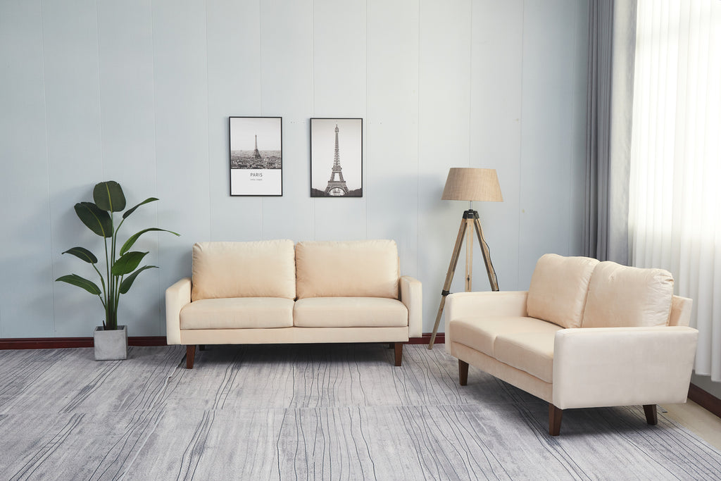 Beige Loveseat