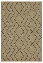 Earth GC_NTL1010 Jute/Black Indoor/Outdoor Area Rug